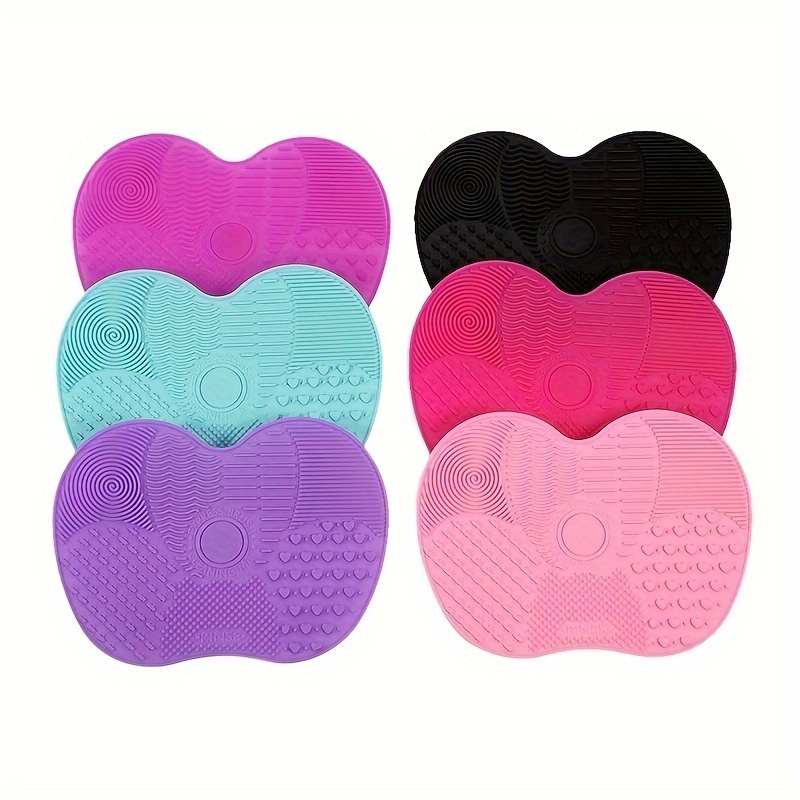 Makeup Brush Set - Silikon Elma Şeklinde Makyaj Fırçası Temizleme