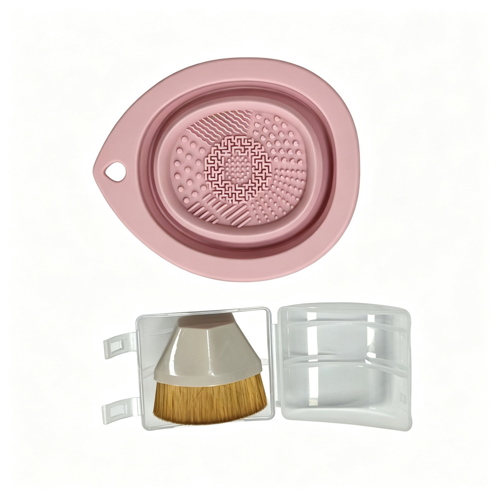 Makeup Brush Set - vvocci İz Bırakmayan Fondöten Fırçası Temizleme