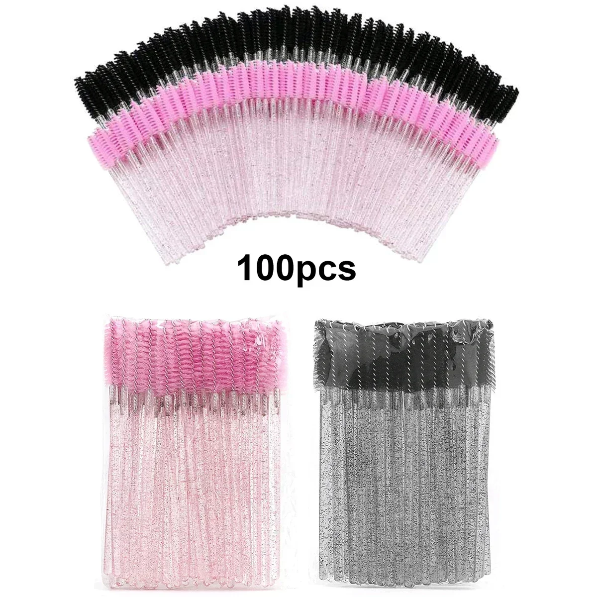 Makeup Brush Set - Toptan 100 adet Tek Kullanımlık Kirpik