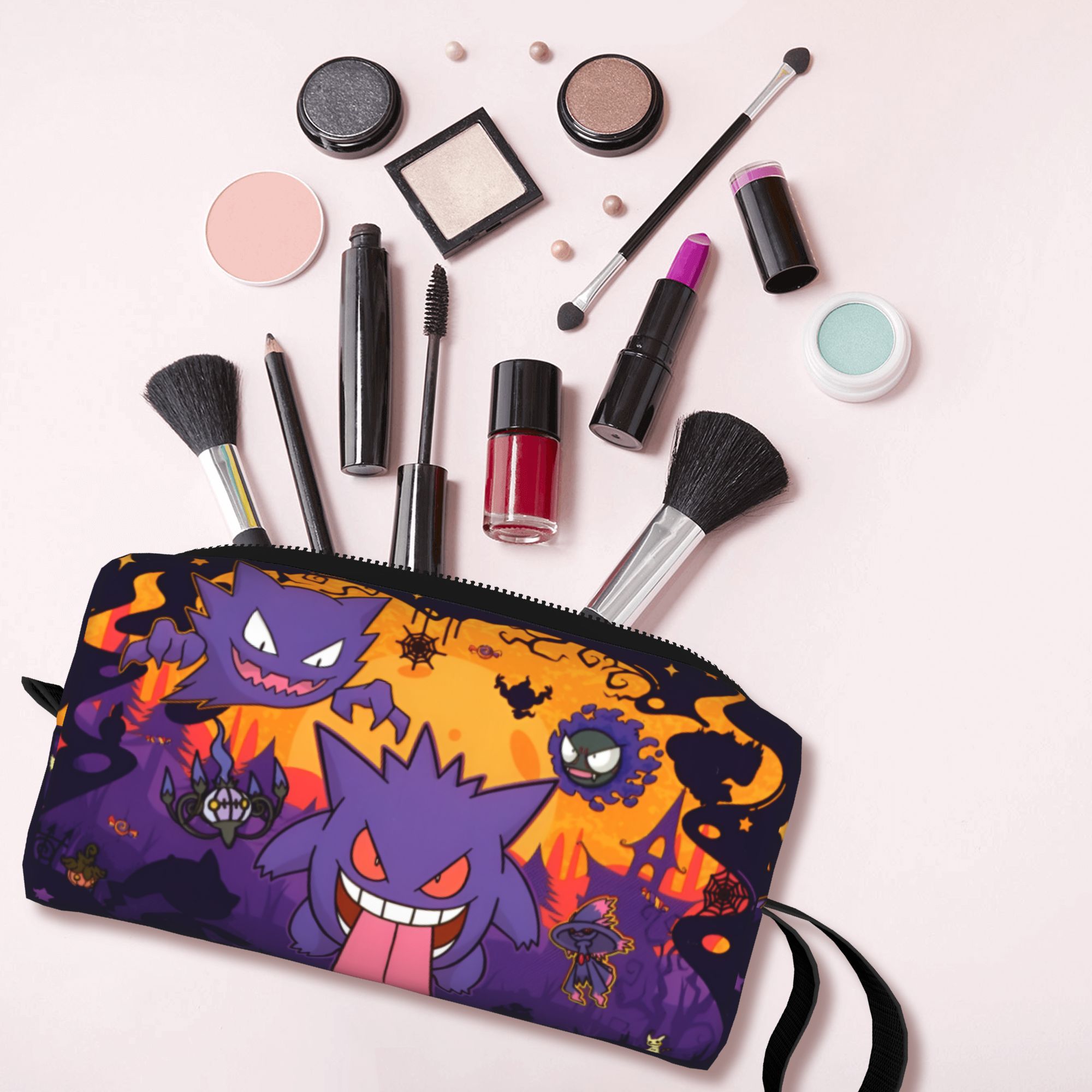 Beauty Makeup Kit Box - Özel Pokemoned Gengars makyaj çantası Kawaii