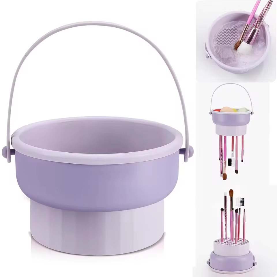 Beauty Makeup Tools Set - Makyaj Fırçası Temizleme Kabı Güzellik Yumurtası