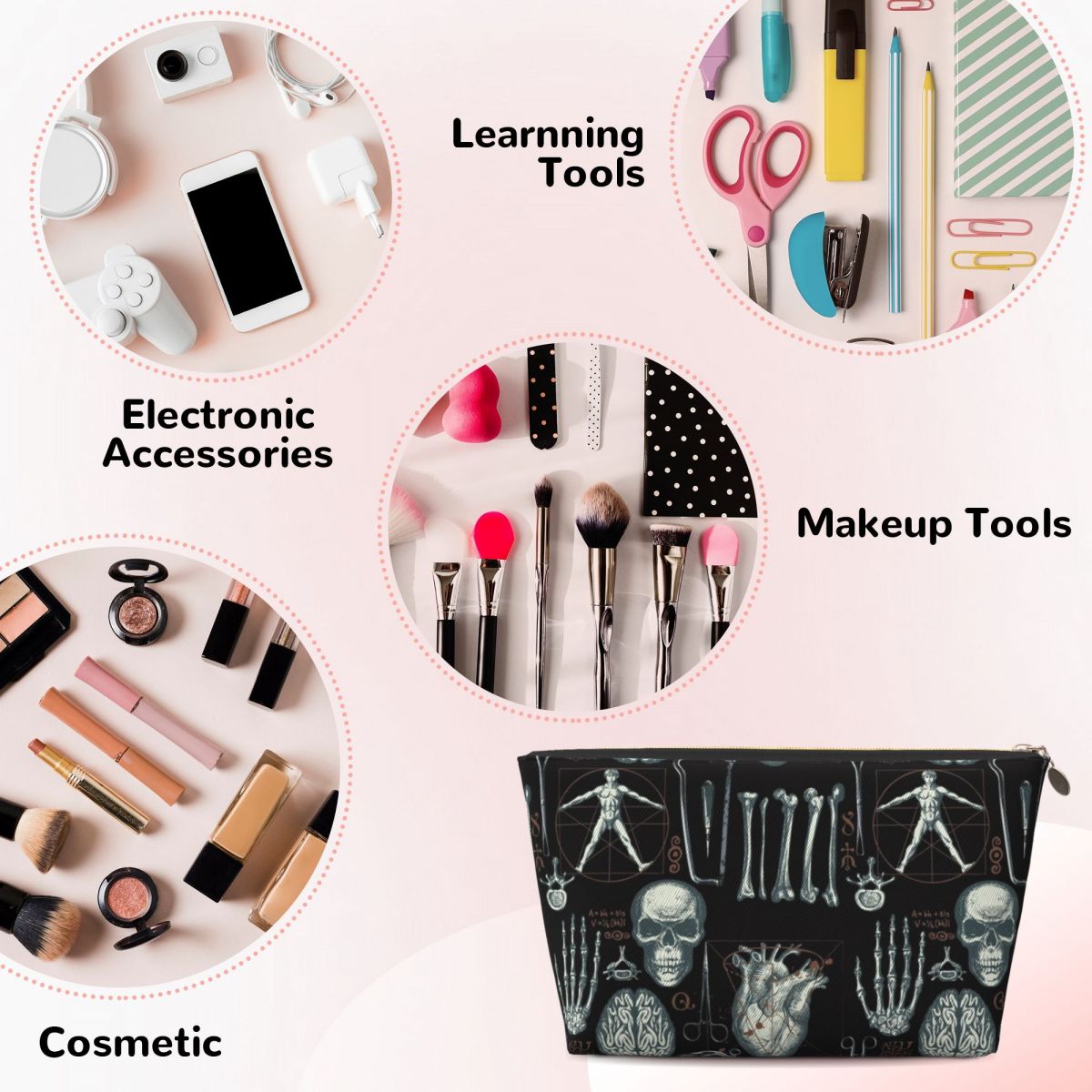 Özel Seyahat İnsan Anatomisi B - Beauty Makeup Kit Box incelemesi ve fiyatı