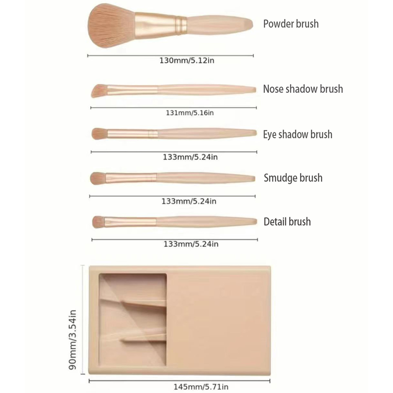 5 adet Kozmetik Fırça Seti Ayn - Beauty Makeup Tools Set incelemesi ve fiyatı